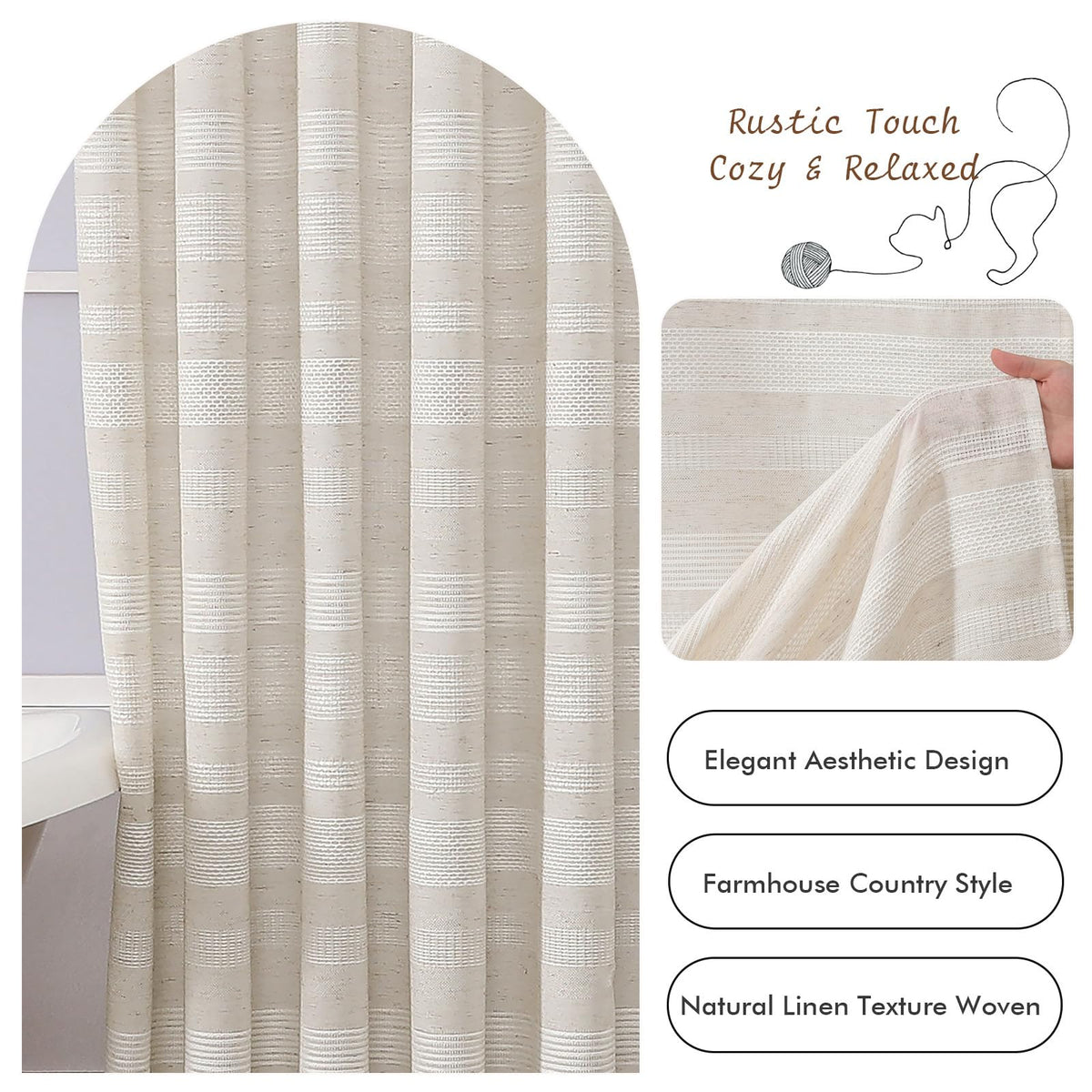 OVZME machine washable curtain simplifies care with cold-water wash.