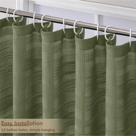 OVZME Sage Green Shower Curtain in a bathroom scene demonstrates privacy and ambience.