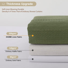 OVZME Sage Green Shower Curtain machine washable for convenient care.