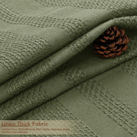 OVZME Sage Green Shower Curtain tassels detail adds a touch of luxury.