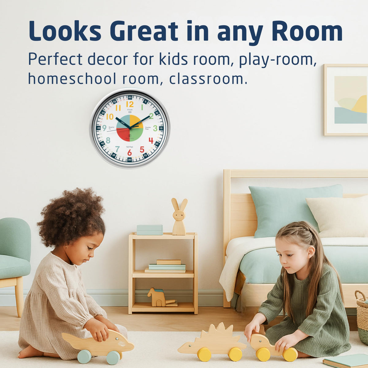 OWLCONIC clock suitable for ages five to seven supports readiness