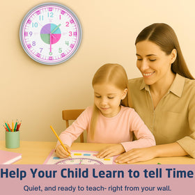 OWLCONIC Clock for Kids silent operation prevents distractions during study.