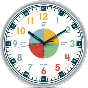 OWLCONIC clock face with clearly labeled numbers supports confident time telling