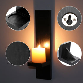OwnMy durable hardwood sconce tray supports various candle sizes securely.