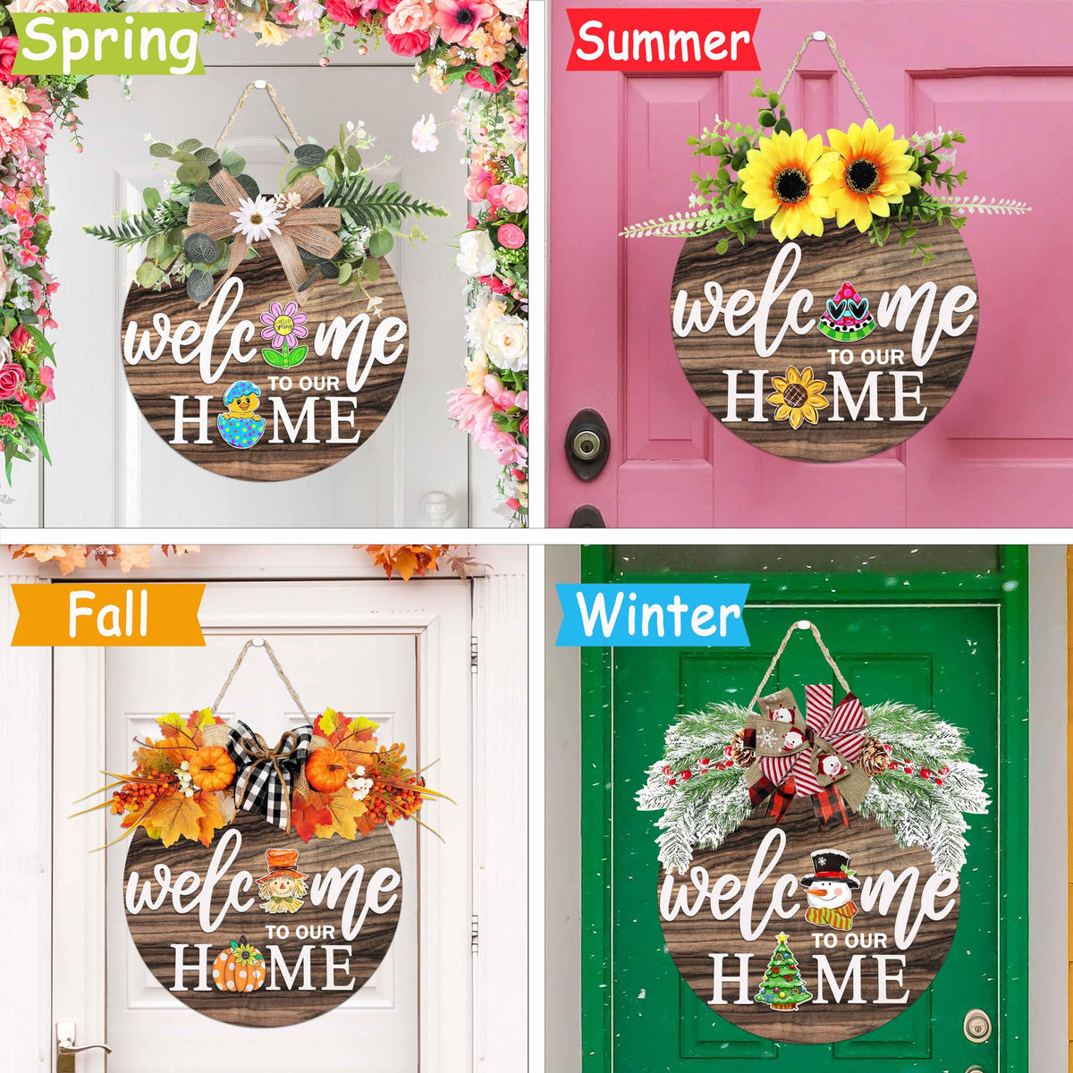 OWUH spring wreath for front door add fresh seasonal charm