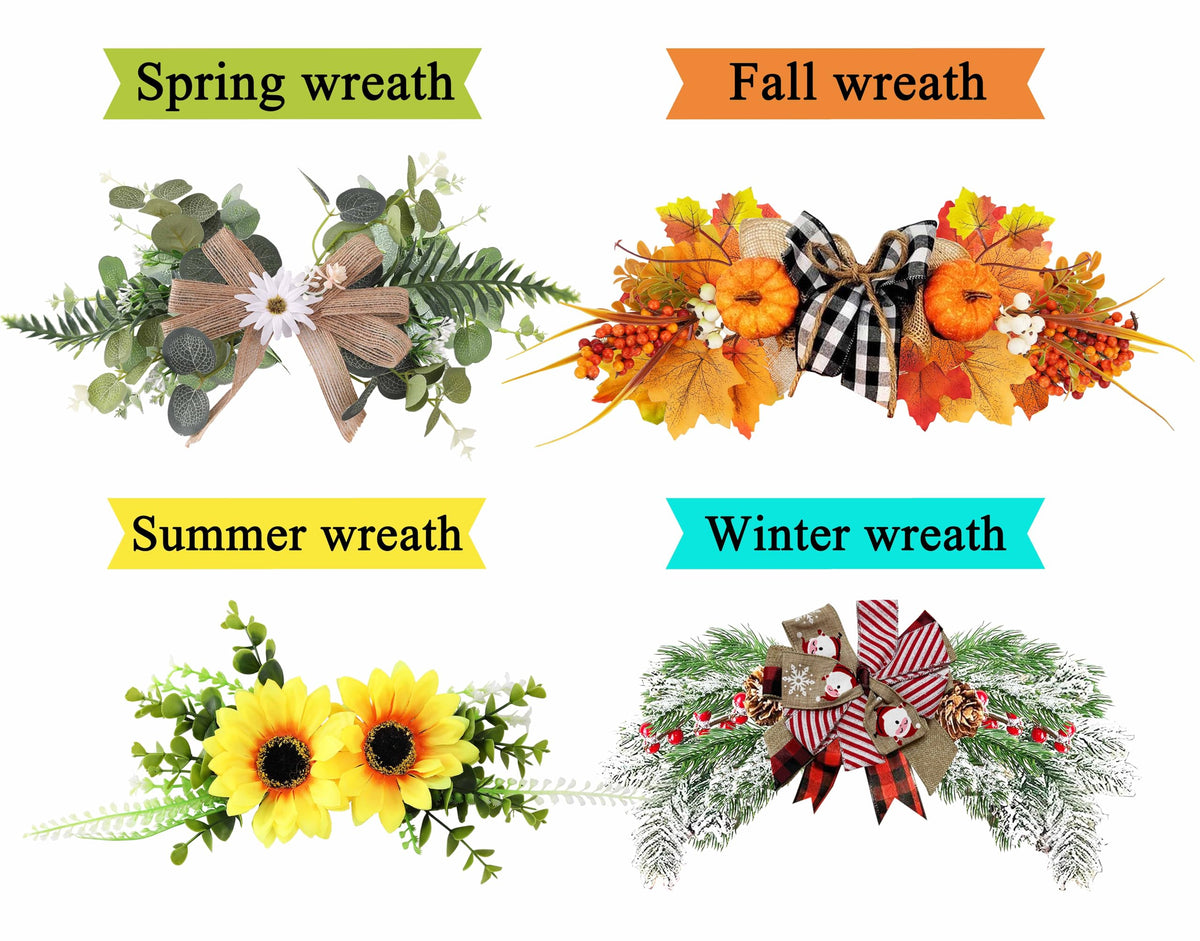OWUH winter wreath for front door adds festive season charm