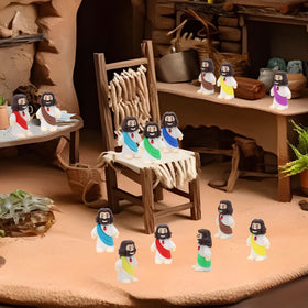 Owurha Baby Jesus brown figure natural tone for nativity displays