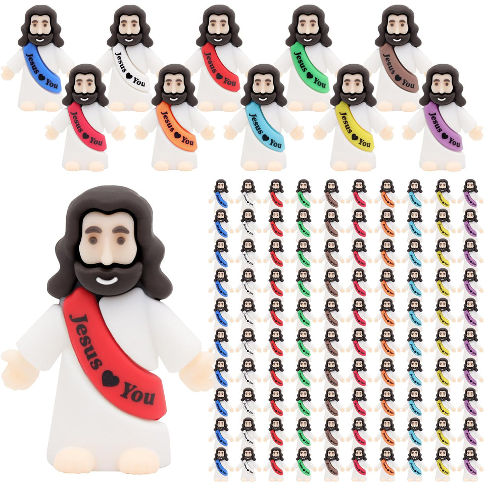 Owurha Jesus Love You red mini figure, ideal for Easter egg fillers and decor