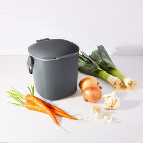 OXO Good Grips Easy-Clean Compost Bin interior resists residue and keeps odors contained.