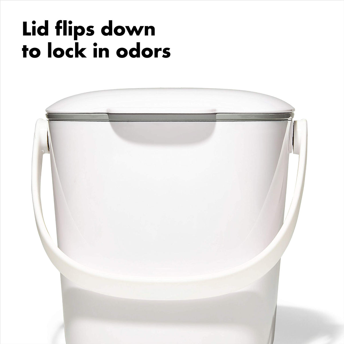 OXO Good Grips compost bin contoured bottom for simple emptying