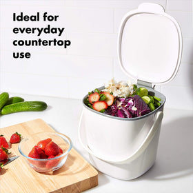 OXO Good Grips bin interior shown with smooth walls for cleanup