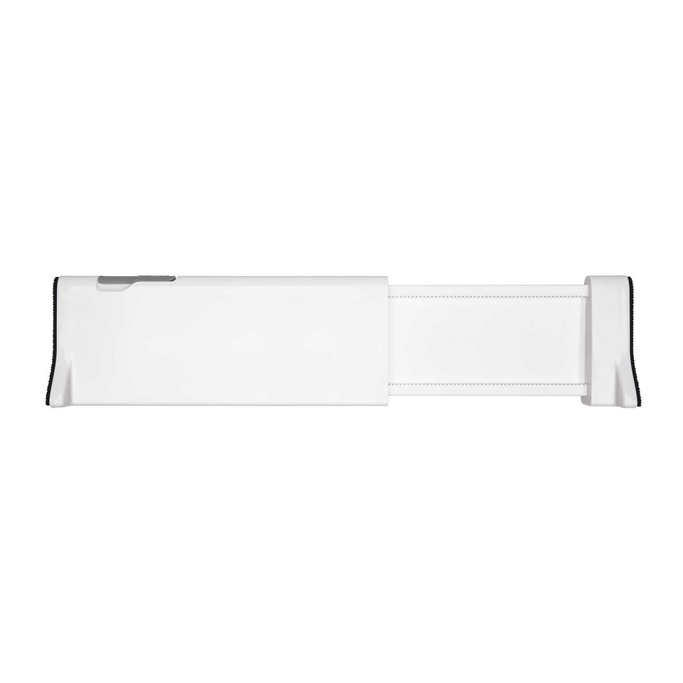 OXO Good Grips expandable dresser divider in a drawer for customizable, tool-free organization.