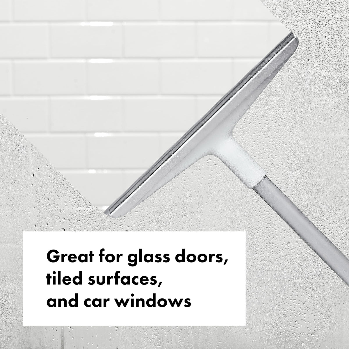 OXO extendable squeegee with extended reach for tall surfaces