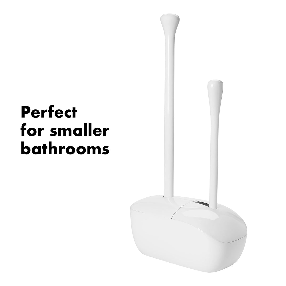 OXO Good Grips plunger handle delivers a stable, confident grip during cleaning.