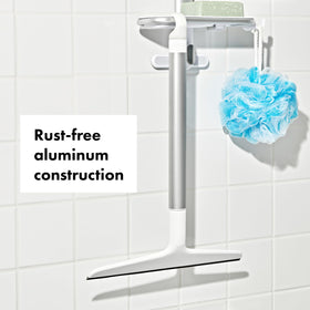 OXO squeegee with rotating hook for easy hanging storage