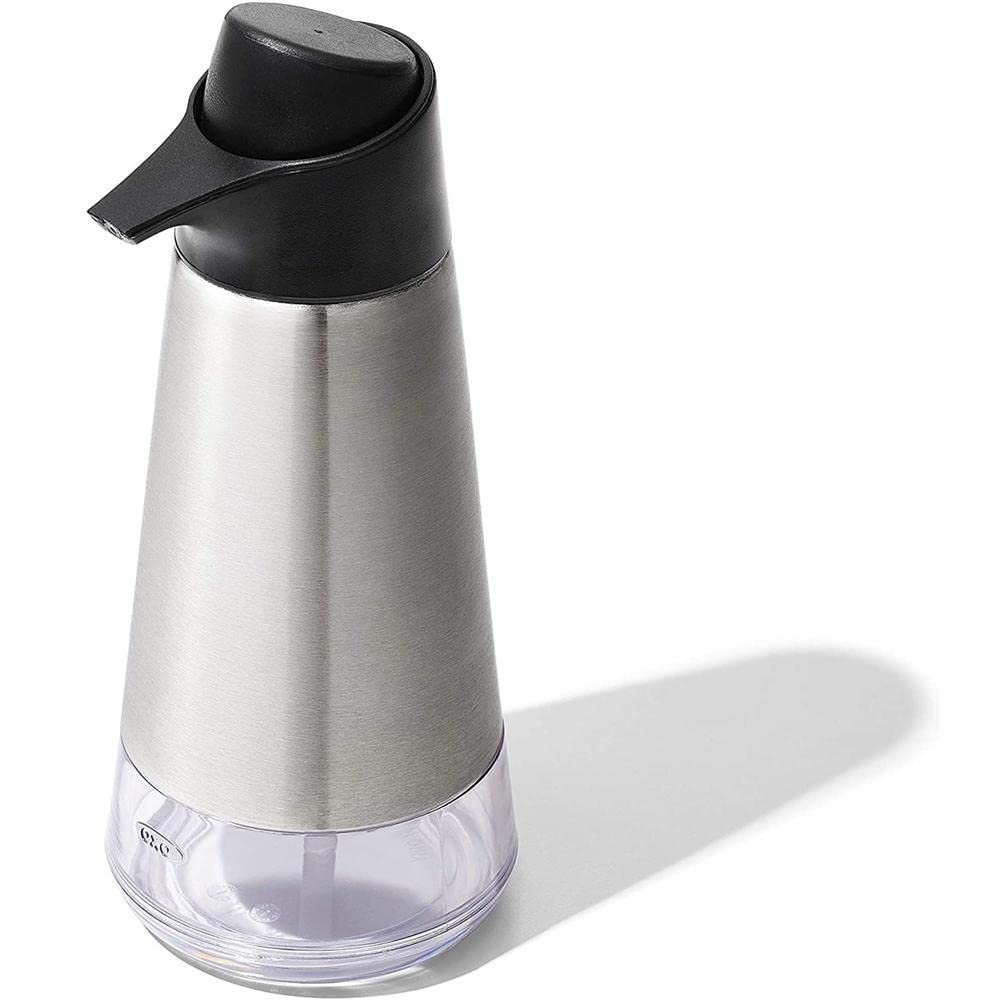OXO Good Grips dispenser front view enabling easy one-handed soap dispensing