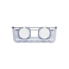 OXO Good Grips Suction Large Basket upside-down bottle storage with holes.