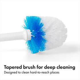OXO Good Grips non-slip handle provides a secure grip during scrubbing.