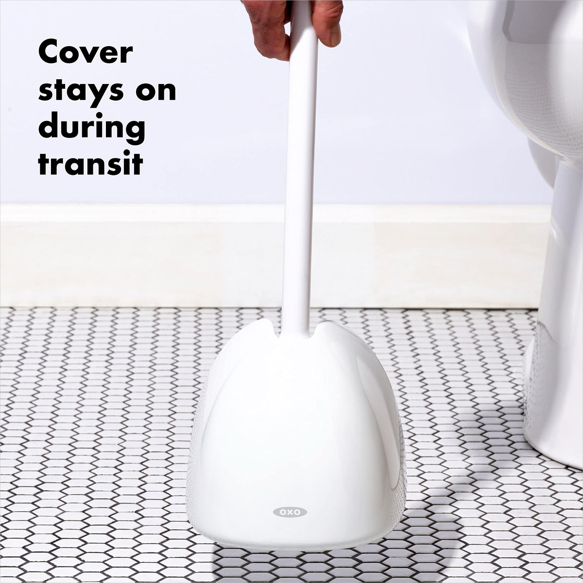 OXO Good Grips wide flat-top handle provides leverage during plunging.