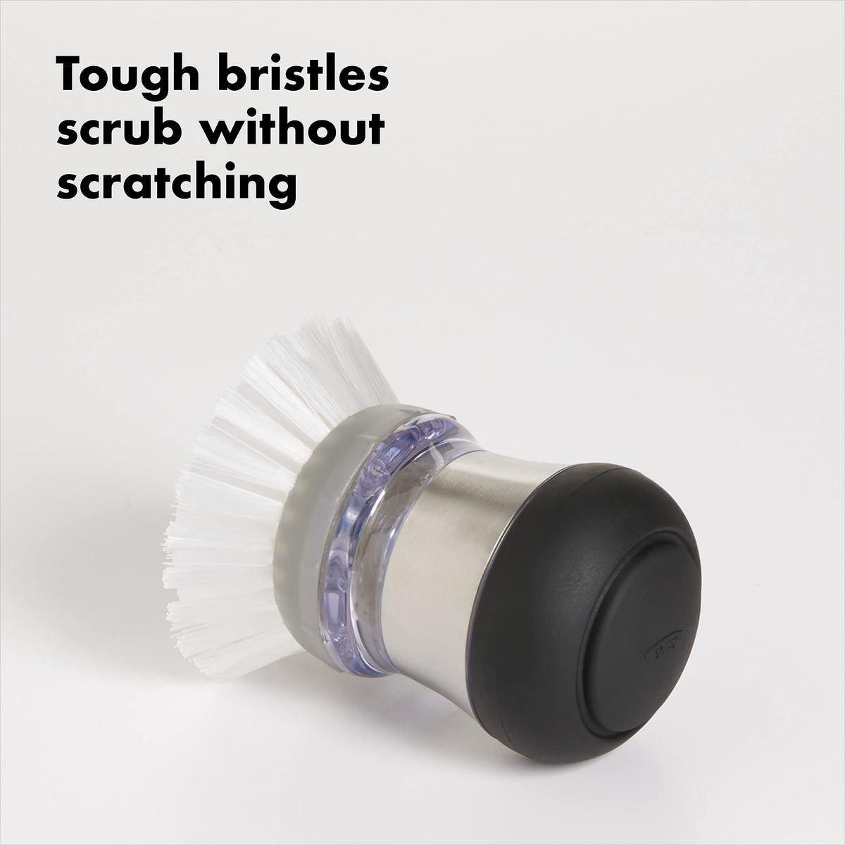 Twist-off brush head allows quick bristle replacement for extended use.