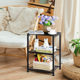 OYEAL compact night stand fits small spaces while providing surface and storage.