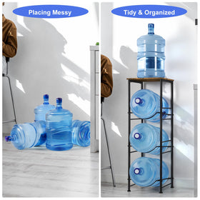OYEAL heavy-duty frame supports up to three 5-gallon jugs for busy kitchens.