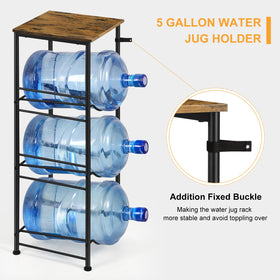 OYEAL water bottle stand with four adjustable feet protects floors on uneven surfaces.