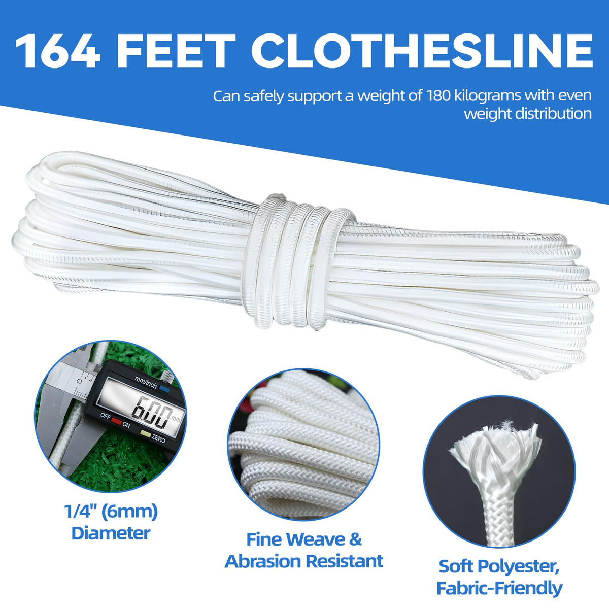 oyhqes clothesline tensioner allows quick tautening for stable drying
