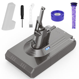OYLIETORA V-8 battery packaging highlights 9000mAh capacity for extended cleaning sessions.