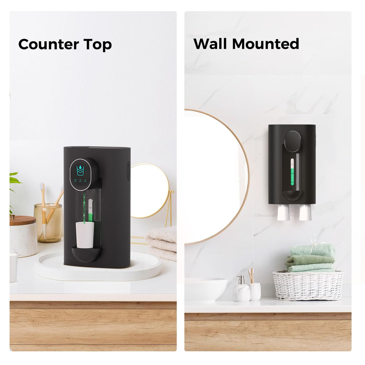 Oylik easy installation for wall-mount or countertop use