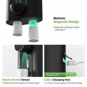 Oylik USB rechargeable unit with LED screen shows status at a glance