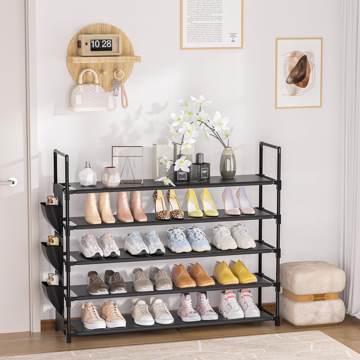 OYREL 5-tier organizer side storage bag demonstrates multipurpose organization for small items