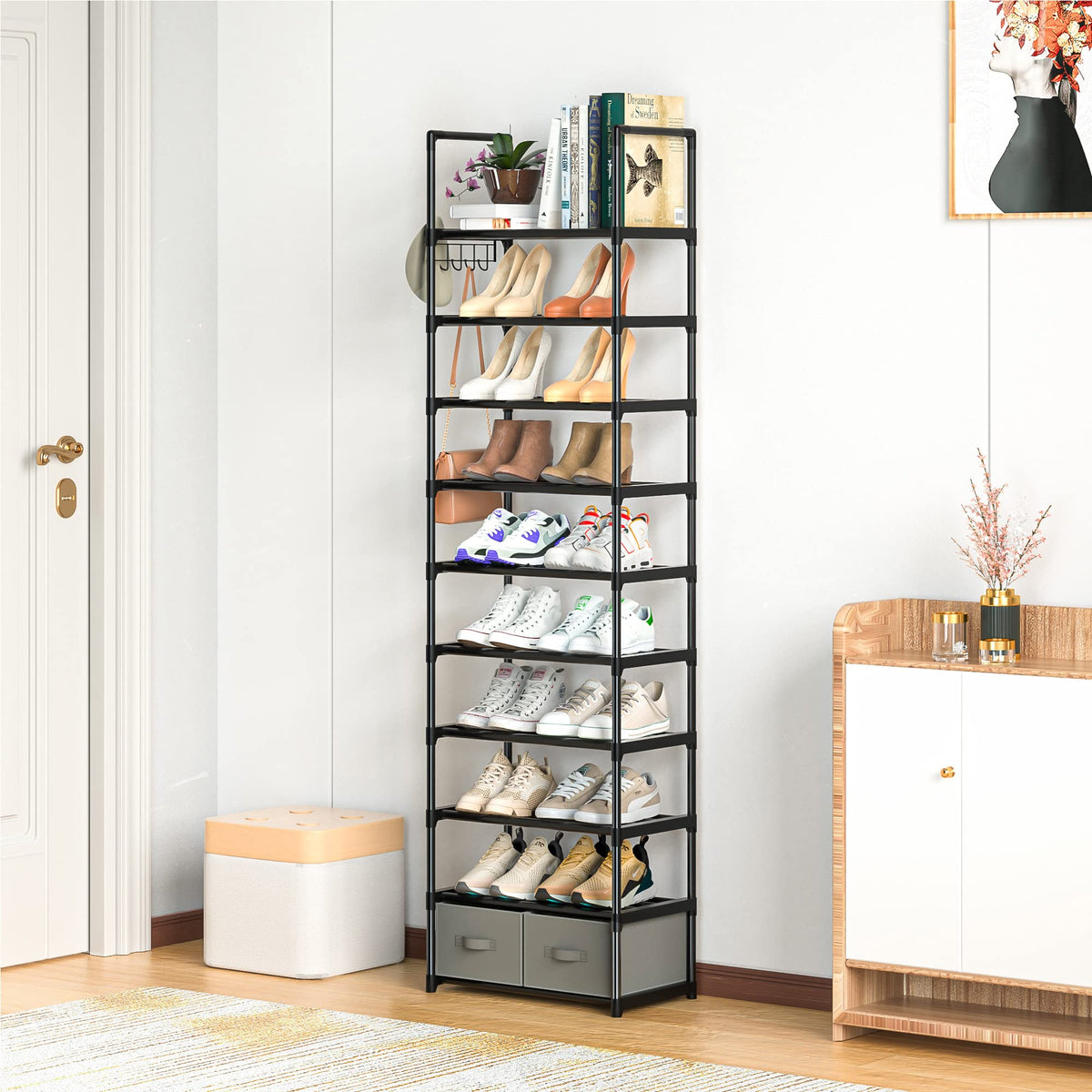 OYREL adjustable levels let you customize shelf height.