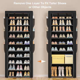 OYREL organized shoes with dustproof cover in use.