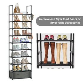 OYREL space-saving entryway rack helps keep floors clean.