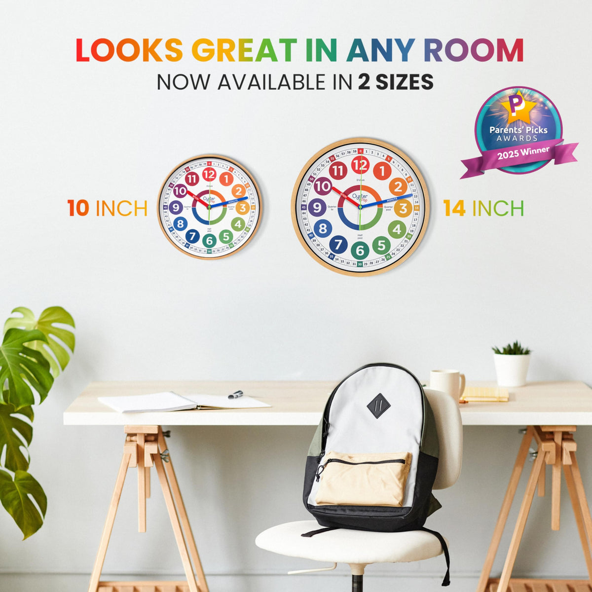 Oyster&Pop wall-mount view demonstrates decorative yet practical classroom or room decor.