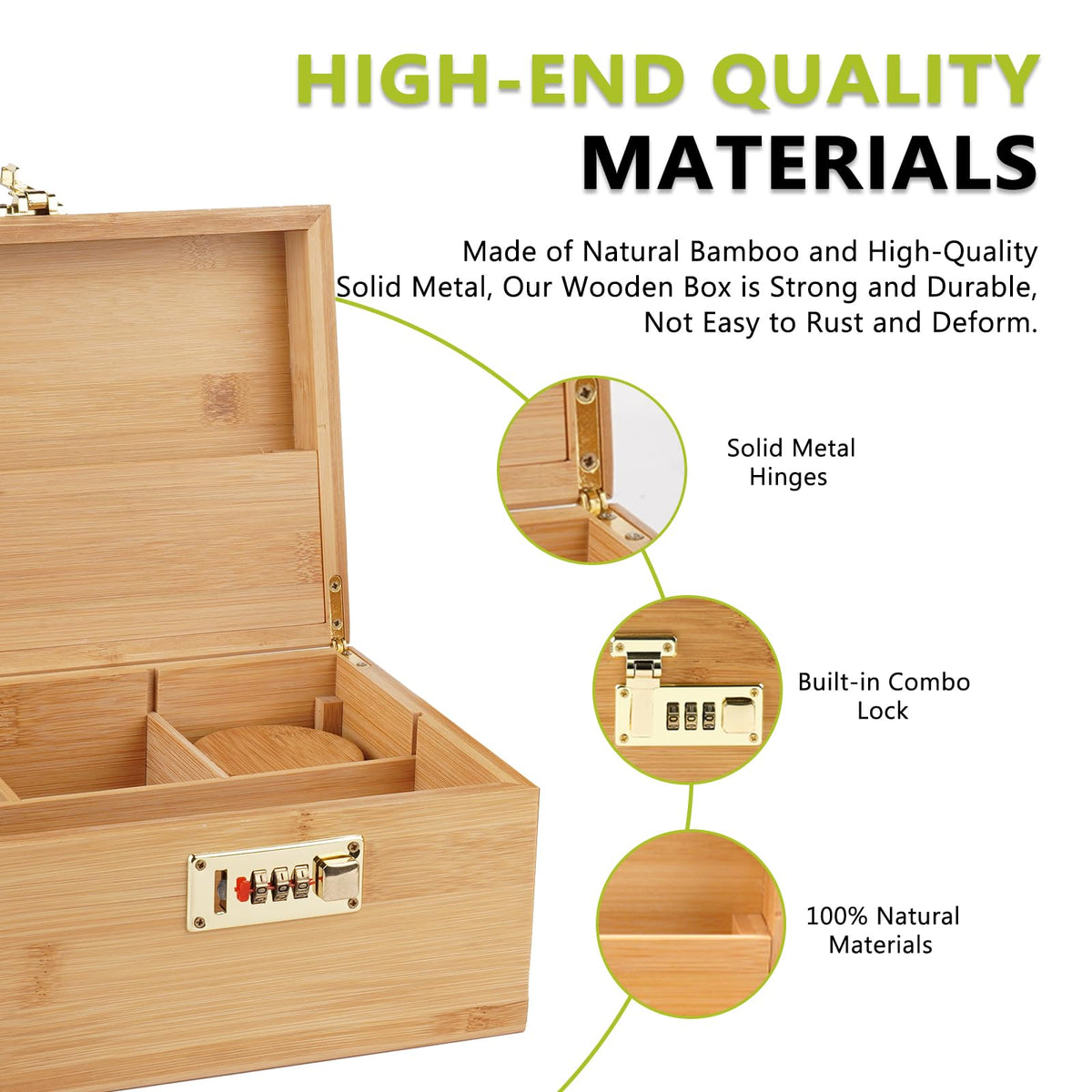 Inside view shows glass jars and bags for complete storage set