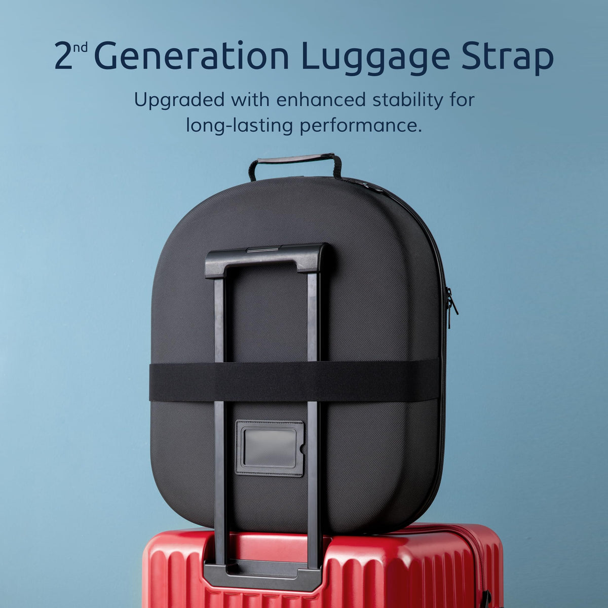 Ozueccr travel case adjustable shoulder strap for hands-free carrying.
