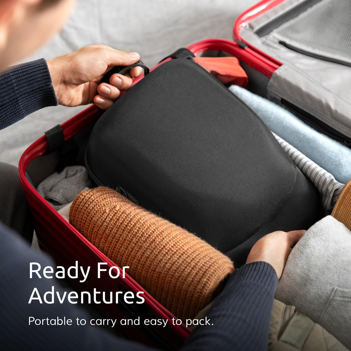 Ozueccr hard hat travel case soft padded interior guards against scuffs