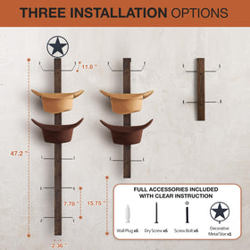 P-ALADIN Gift Idea Cowboy Hat Rack suitable for birthdays and ranch gifts