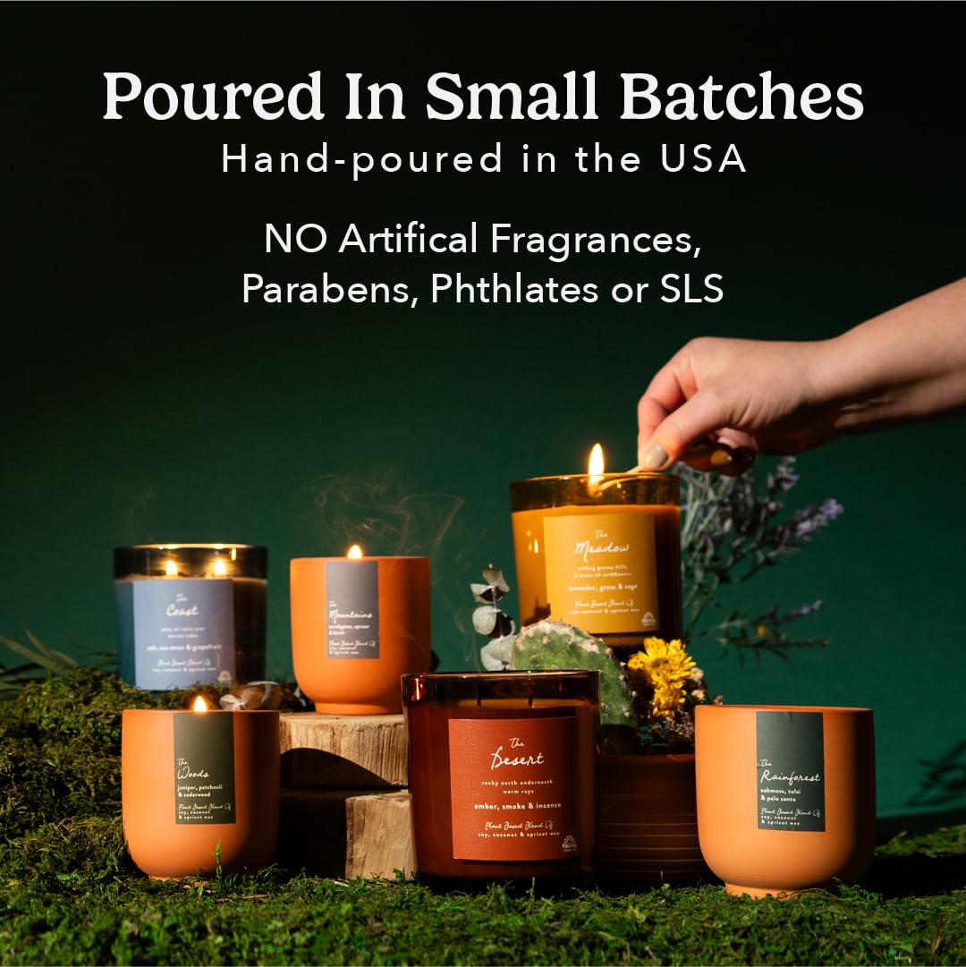 Pacha Soap Co The Coast candle burn time icon close-up suggests 60+ hours.