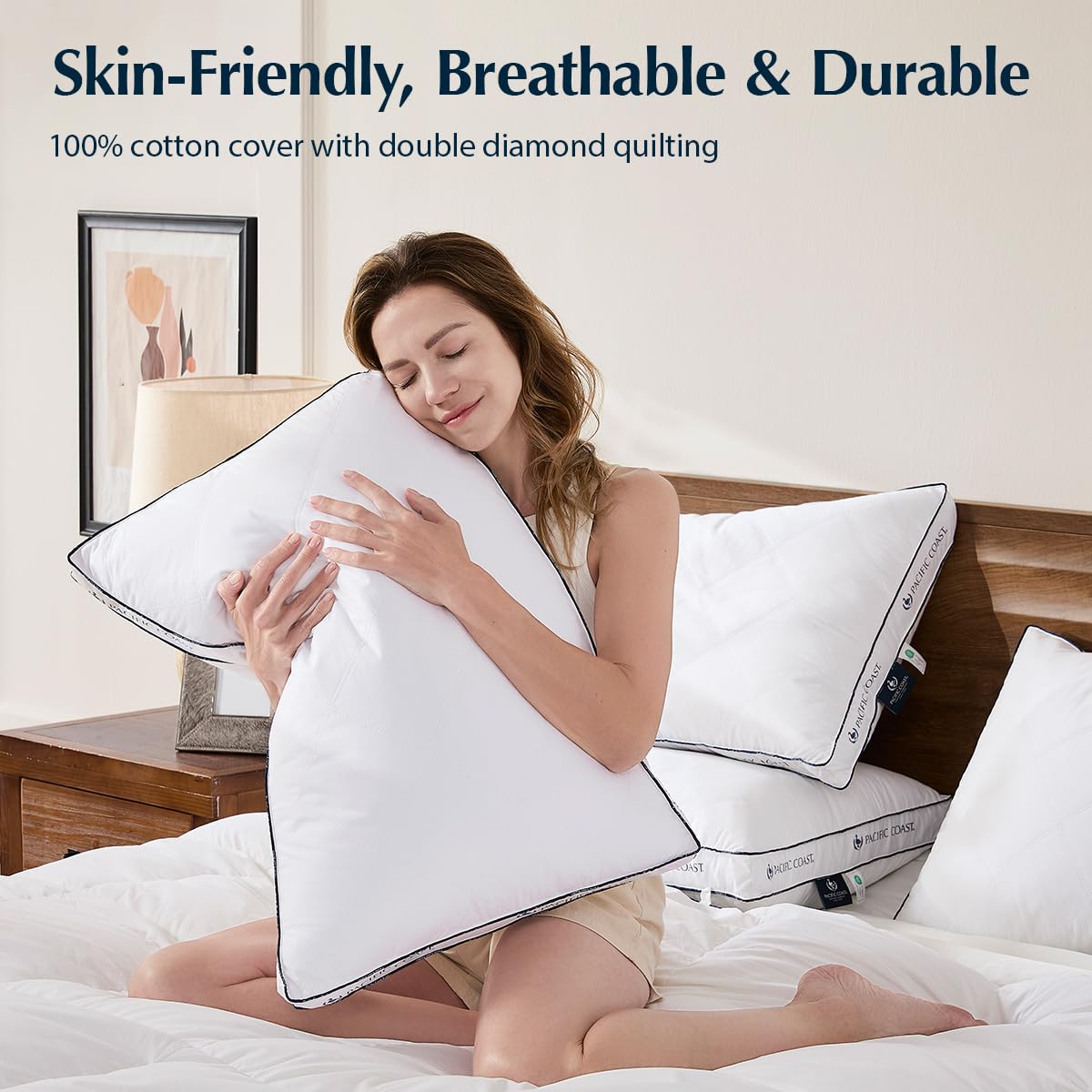 Pacific Coast 100 percent cotton cover feels breathable and skin friendly