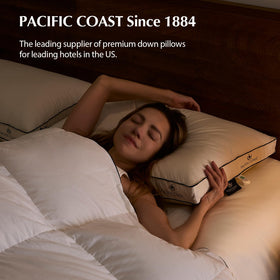 Pacific Coast goose feather pillow side sleep focus demonstrates stable support