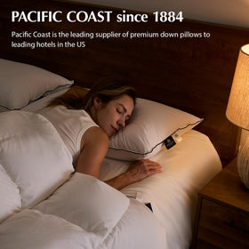 Hotel-at-home luxury with Pacific Coast pillows used in premium accommodations