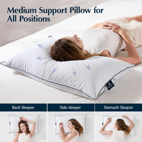 Pacific Coast pillow demonstrates versatile support for back, stomach, and side sleepers