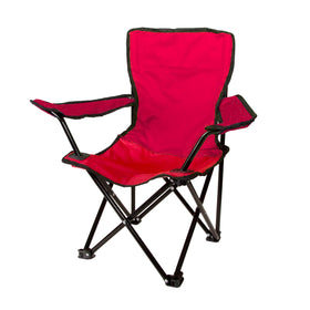 Pacific Play Tents Ruby Red Kids Folding Chair ABS feet, stable on grass