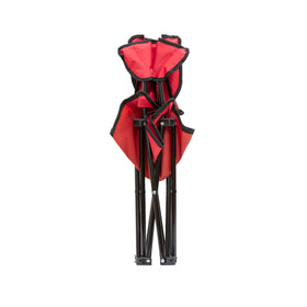 Pacific Play Tents Ruby Red Kids Folding Chair in backyard setting