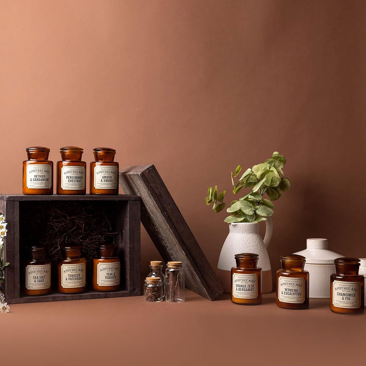 Paddywax 8oz candle packaging offers a gift-ready presentation.