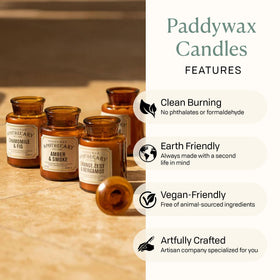 Paddywax vintage apothecary design decor adds nostalgic charm to any room.