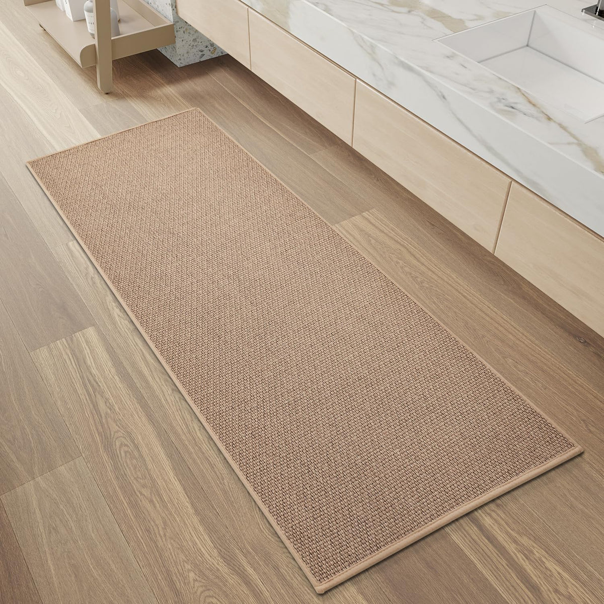 PADOOR bath mat with braided design for enhanced absorbency and comfort.